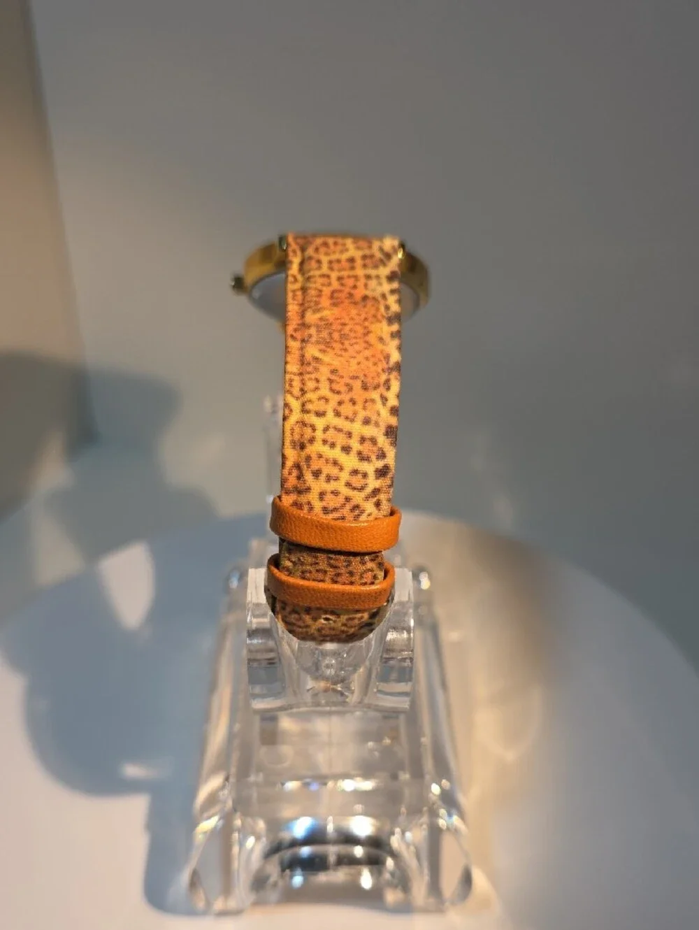 Leopard Print Gold-Tone Women's Watch